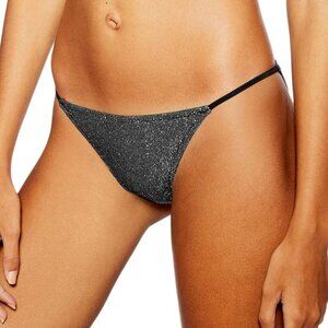 TOPSHOP | Gray Metallic Tanga Bikini Bottom